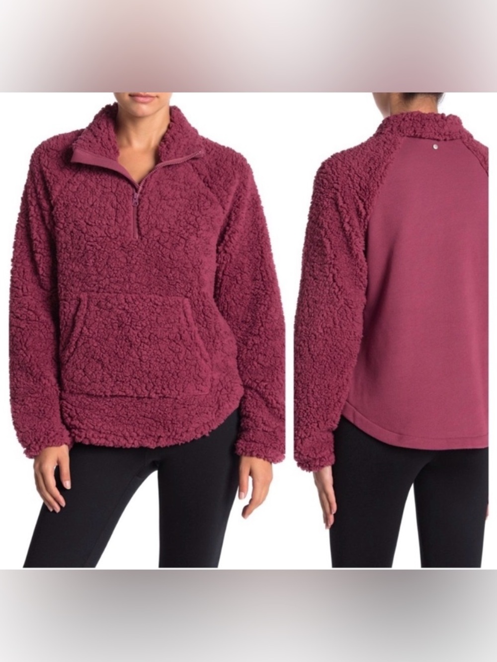 Z By Zella Free Style Faux Shearling Pullover